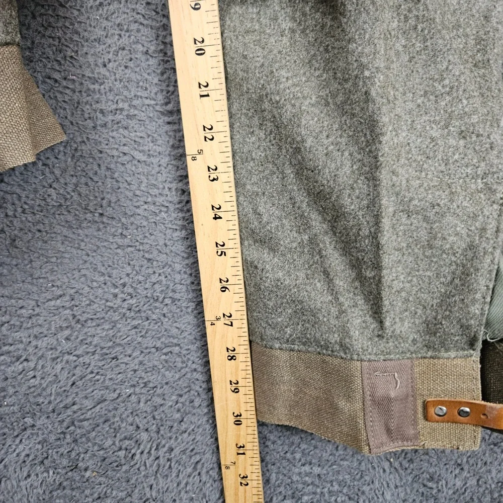Vintage‎ Swedish Military M58 Wool Cargo Pants Green Leather Ankle Straps 42x30
